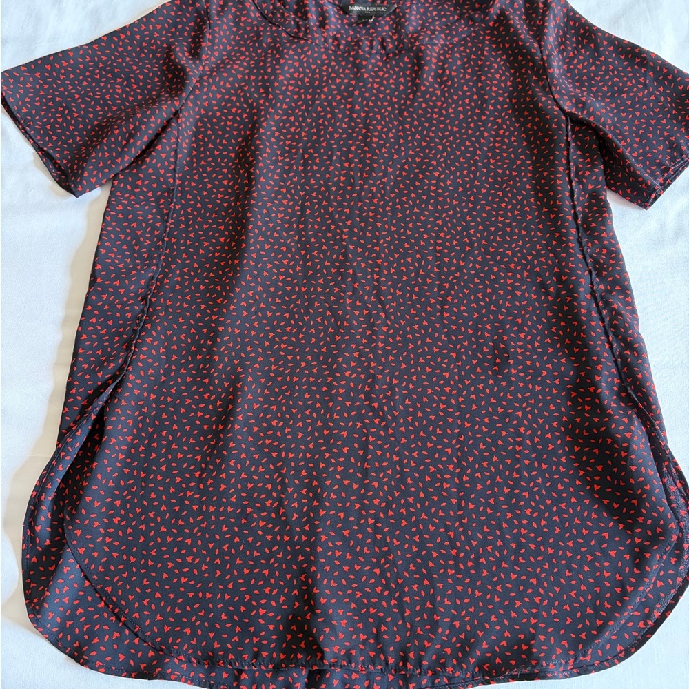 Banana Republic Red and Black Blouse
